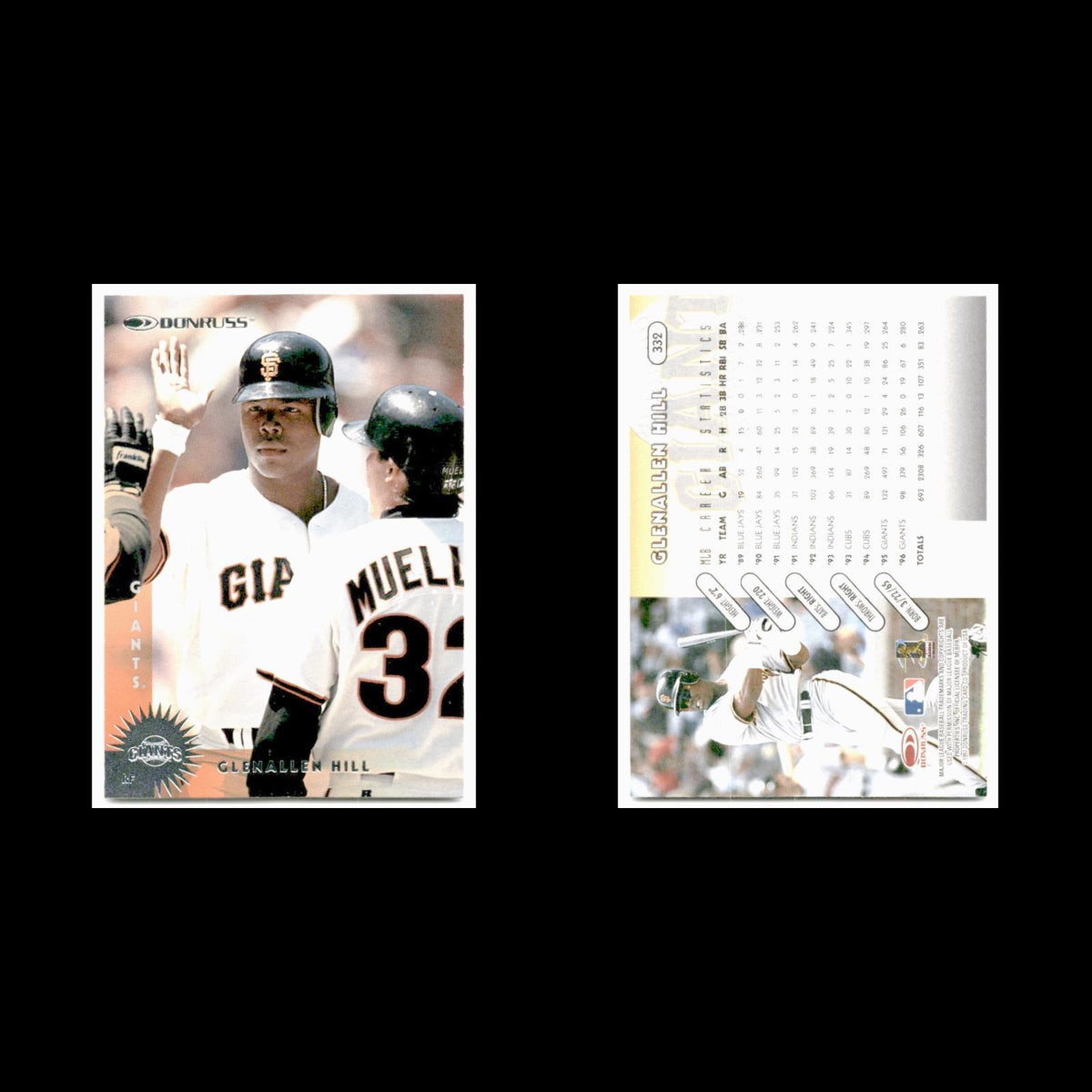 Glenallen Hill #332 1997 Donruss San Francisco Giants Baseball Card MLB NM