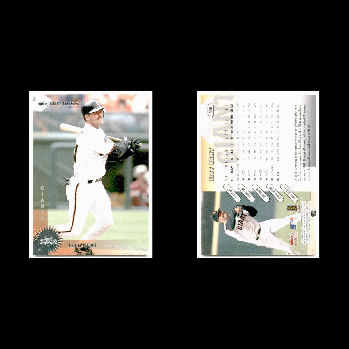 Jeff Kent #338 1997 Donruss San Francisco Giants Baseball Card MLB NM