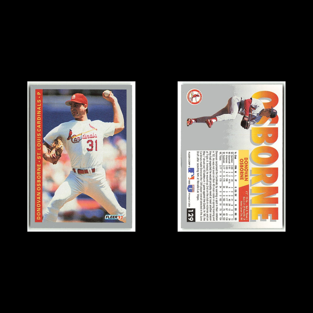Donovan Osborne #129 1993 Fleer St. Louis Cardinals Baseball Card MLB NM