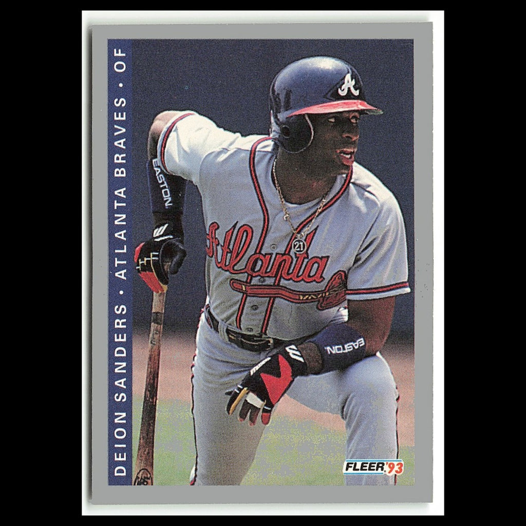 Deion Sanders #13 1993 Fleer Atlanta Braves Baseball Card MLB NM