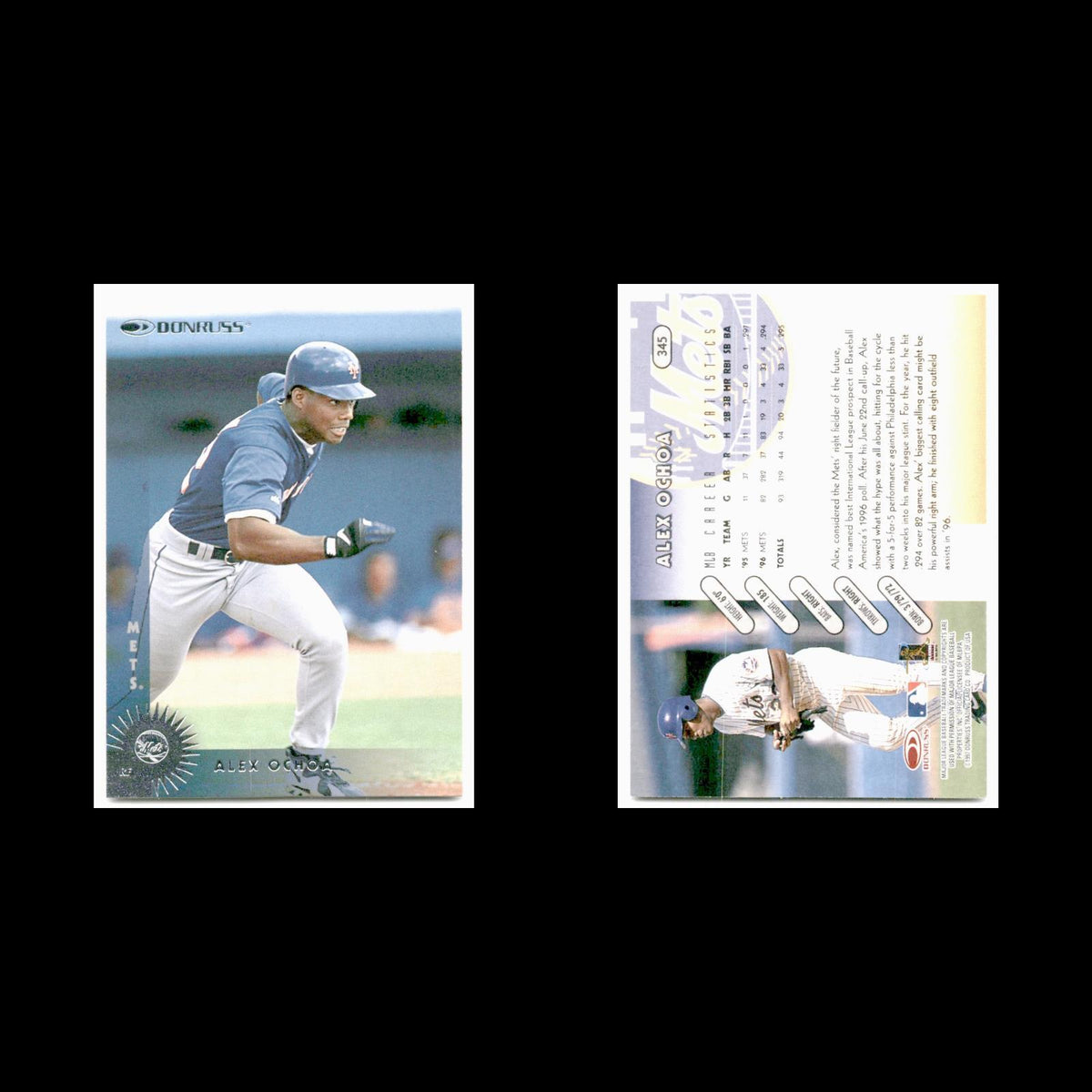 Alex Ochoa #345 1997 Donruss New York Mets Baseball Card MLB NM