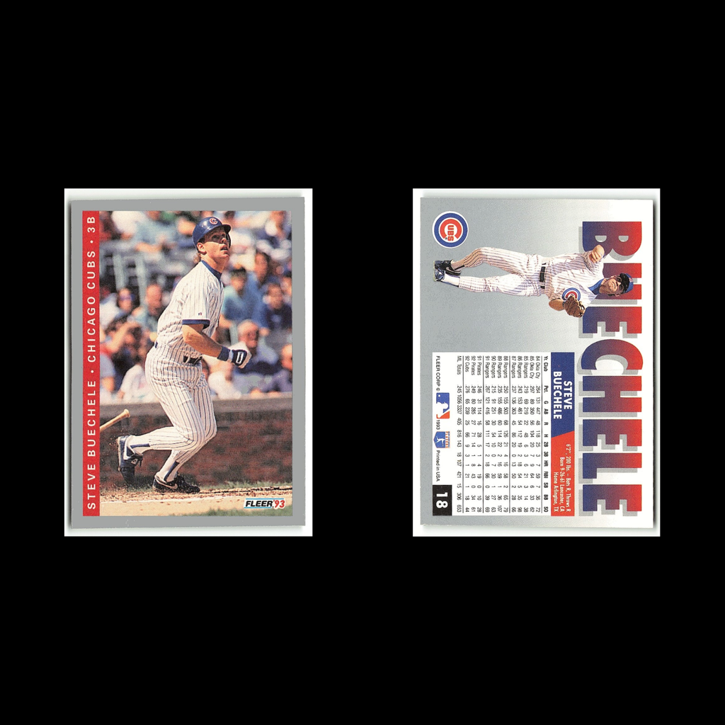 Steve Buechele #18 1993 Fleer Chicago Cubs Baseball Card MLB NM