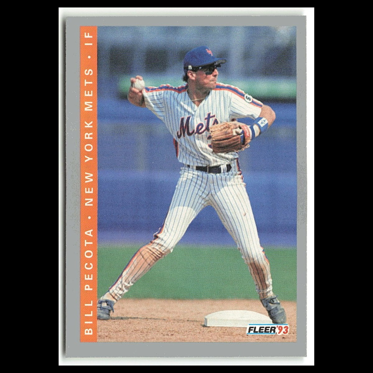 Bill Pecota #92 1993 Fleer New York Mets Baseball Card MLB NM