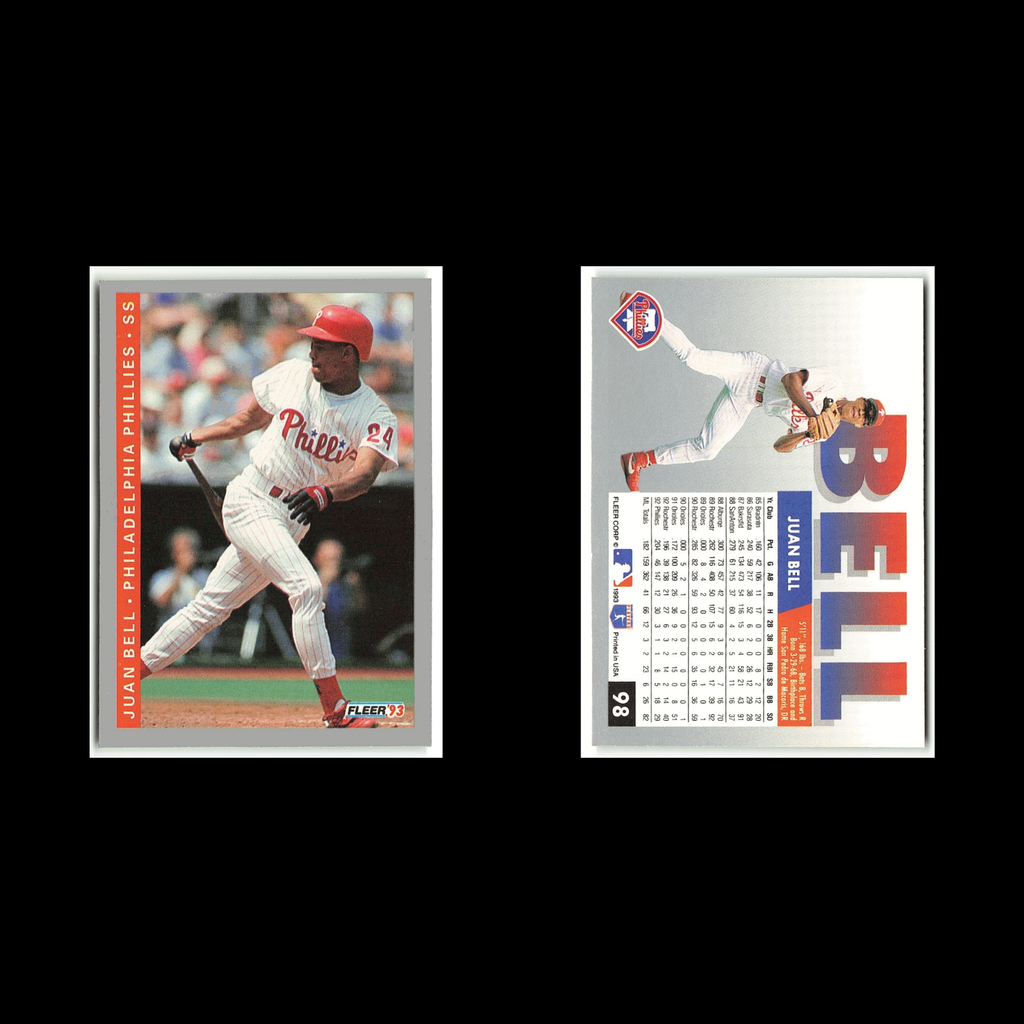 Juan Bell #98 1993 Fleer Philadelphia Phillies Baseball Card MLB NM