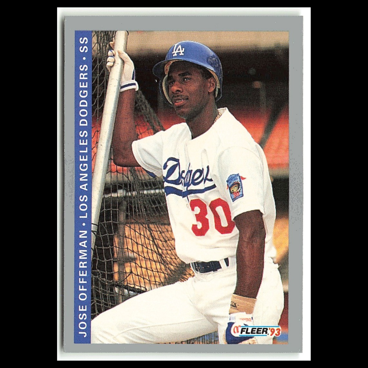 Jose Offerman #66 1993 Fleer Los Angeles Dodgers Baseball Card MLB NM
