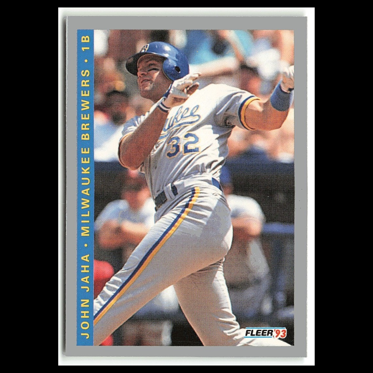 John Jaha #252 1993 Fleer Milwaukee Brewers Baseball Card MLB NM