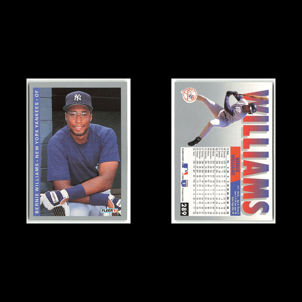 Bernie Williams #289 1993 Fleer New York Yankees Baseball Card MLB NM