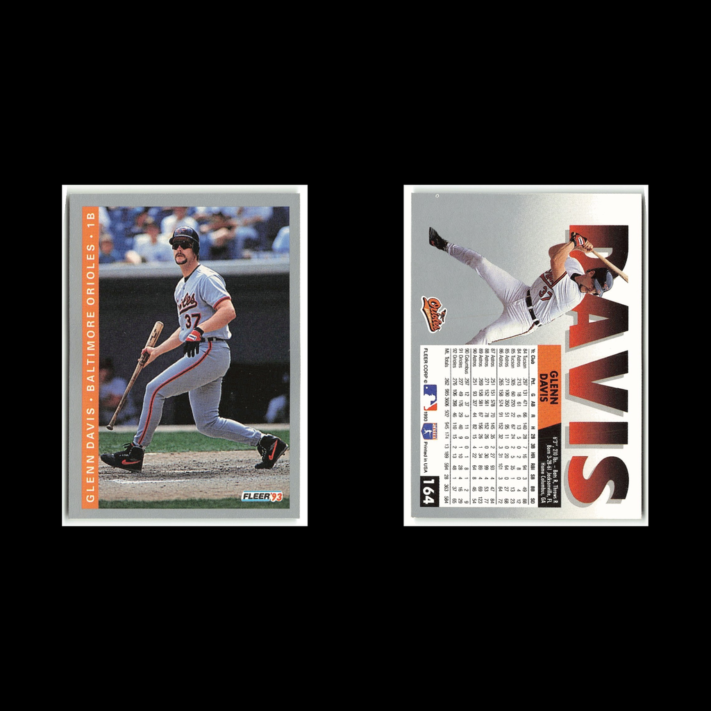 Glenn Davis #164 1993 Fleer Baltimore Orioles Baseball Card MLB NM