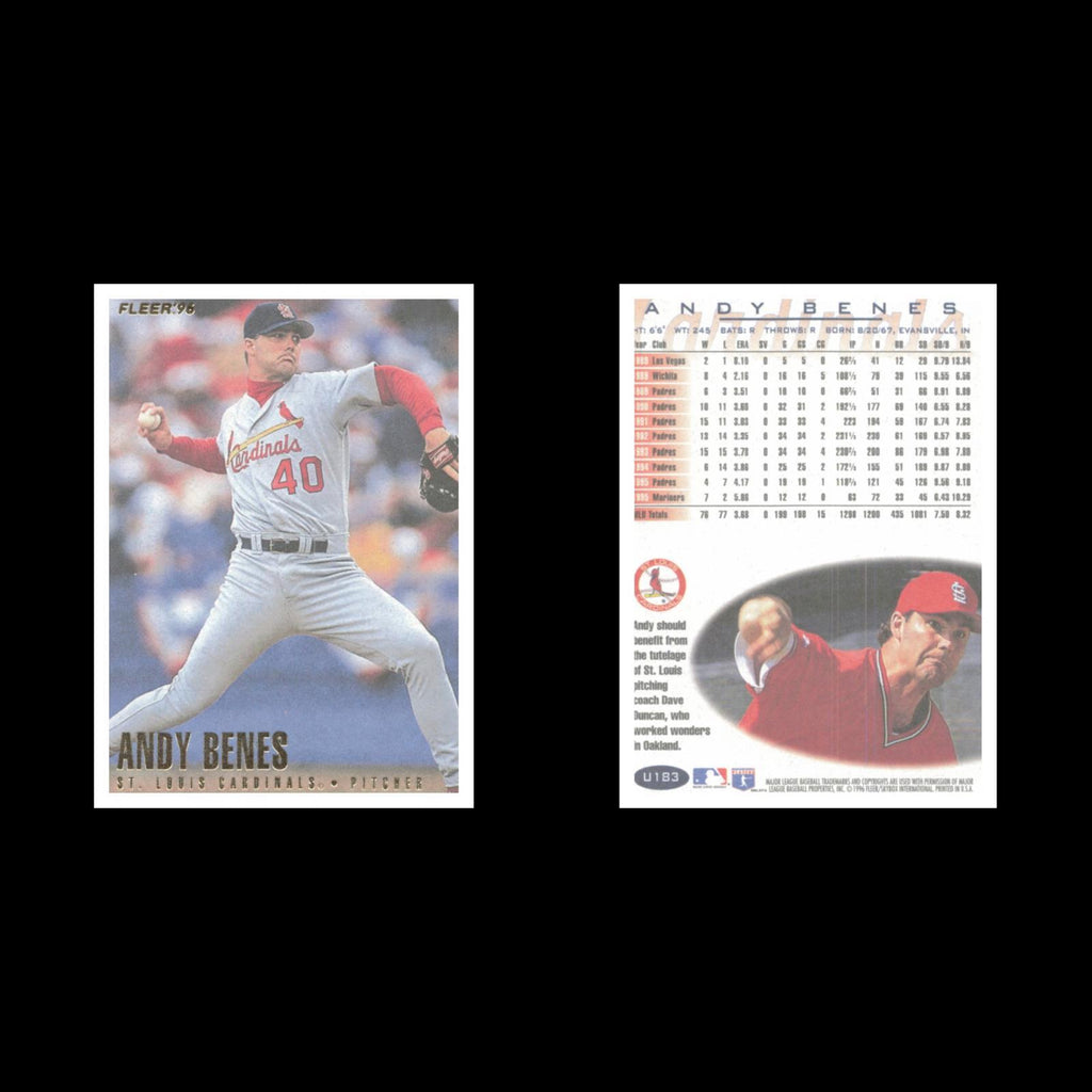 Andy Benes #U183 1996 Fleer Update St. Louis Cardinals Baseball Card MLB NM