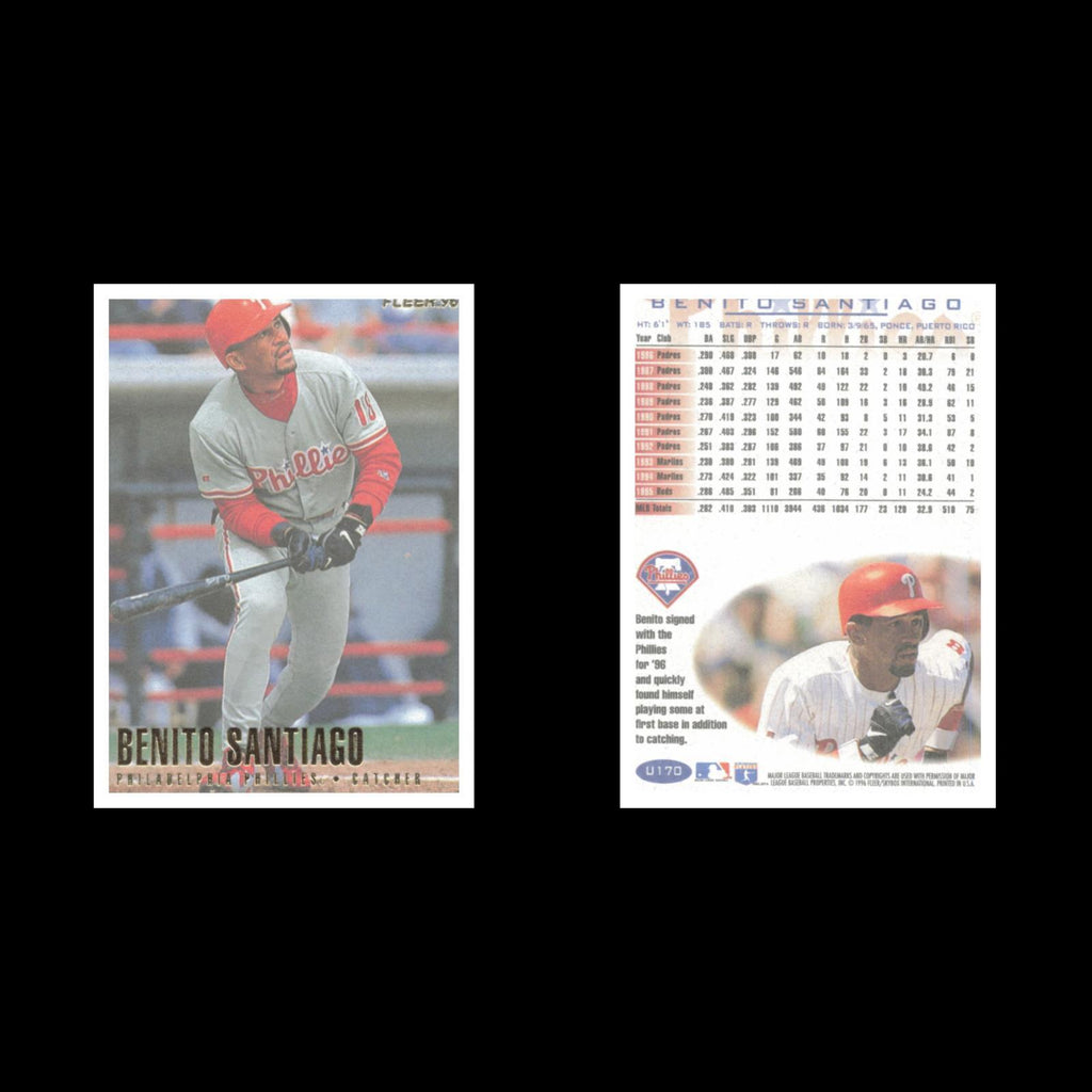 Benito Santiago #U170 1996 Fleer Update Philadelphia Phillies Baseball Card MLB
