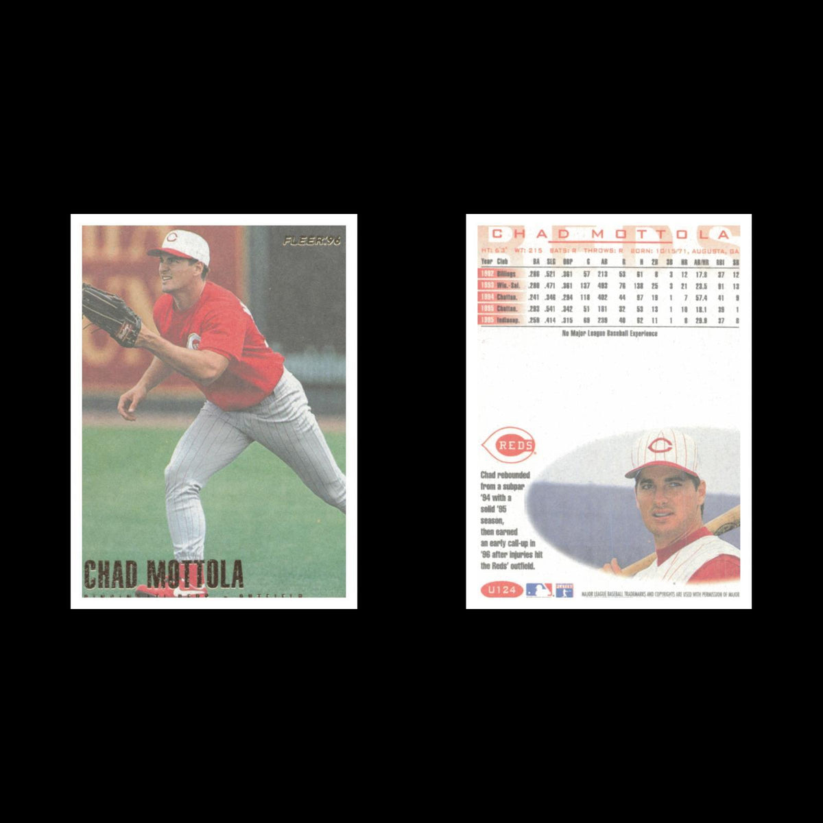 Chad Mottola #U124 1996 Fleer Update Cincinnati Reds Baseball Card MLB NM