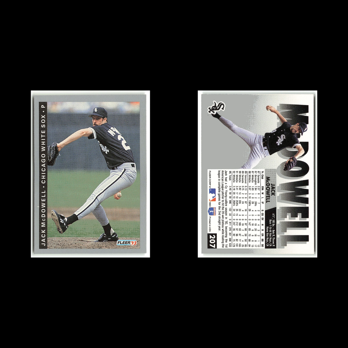 Jack McDowell #207 1993 Fleer Chicago White Sox Baseball Card MLB NM