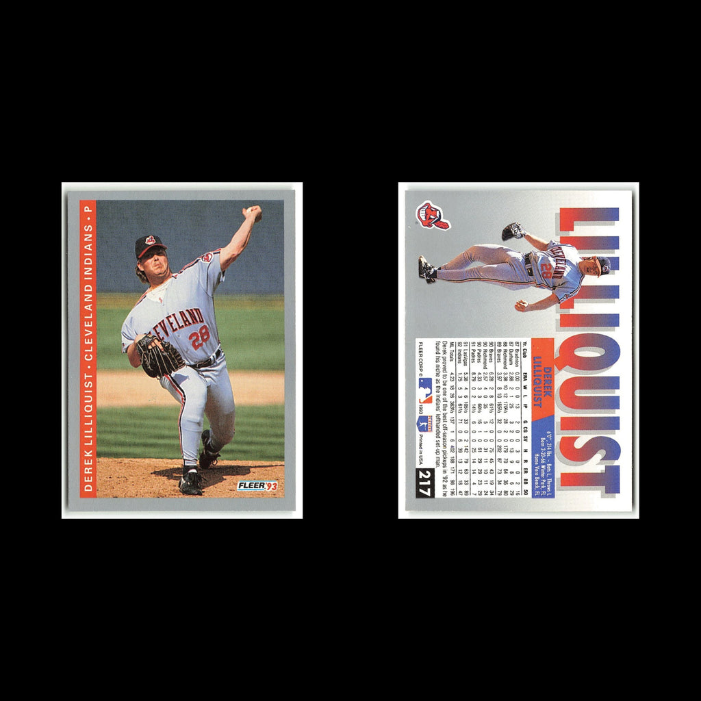 Derek Lilliquist #217 1993 Fleer Cleveland Indians Baseball Card MLB NM