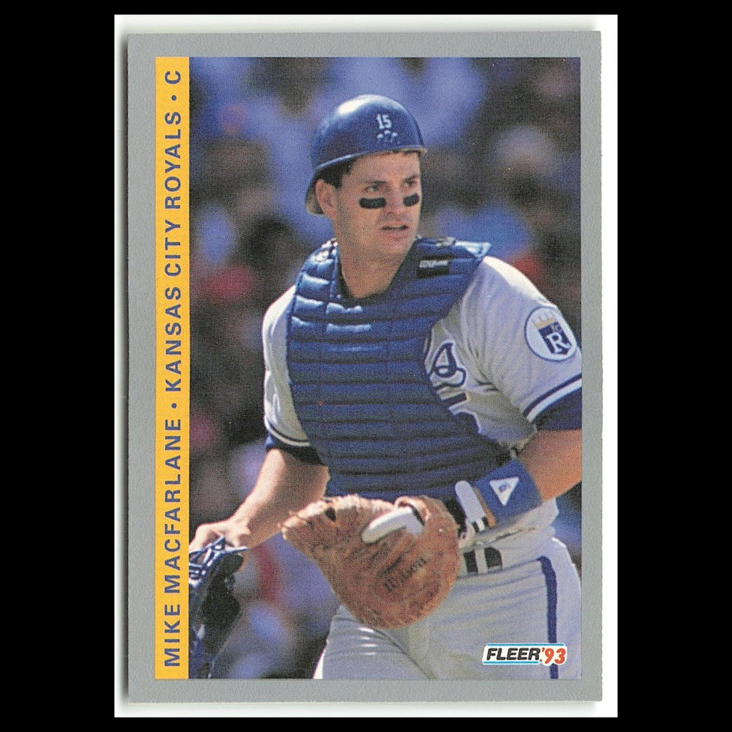 Mike Macfarlane #241 1993 Fleer Kansas City Royals Baseball Card MLB NM