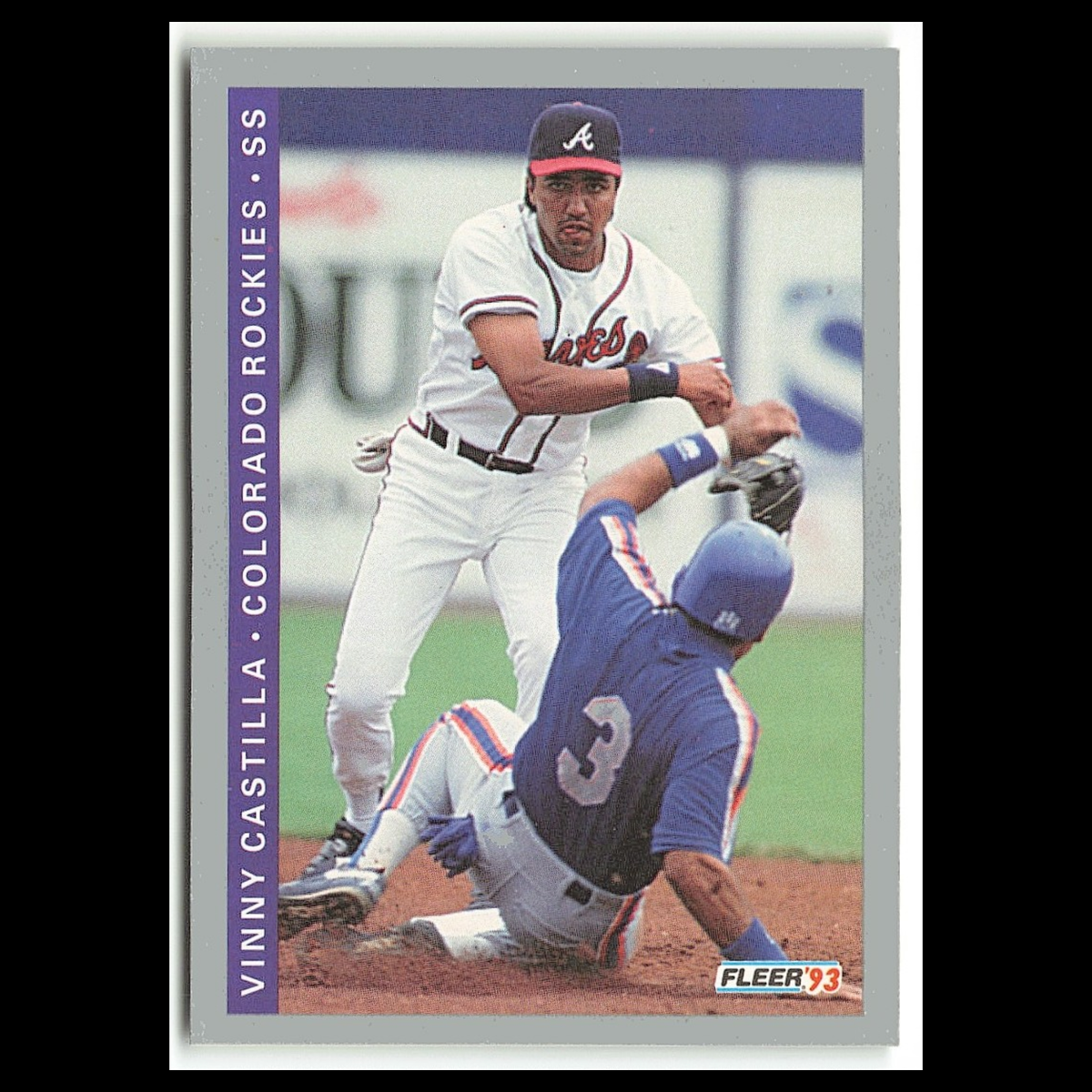 Vinny Castilla #406 1993 Fleer Colorado Rockies Baseball Card MLB NM