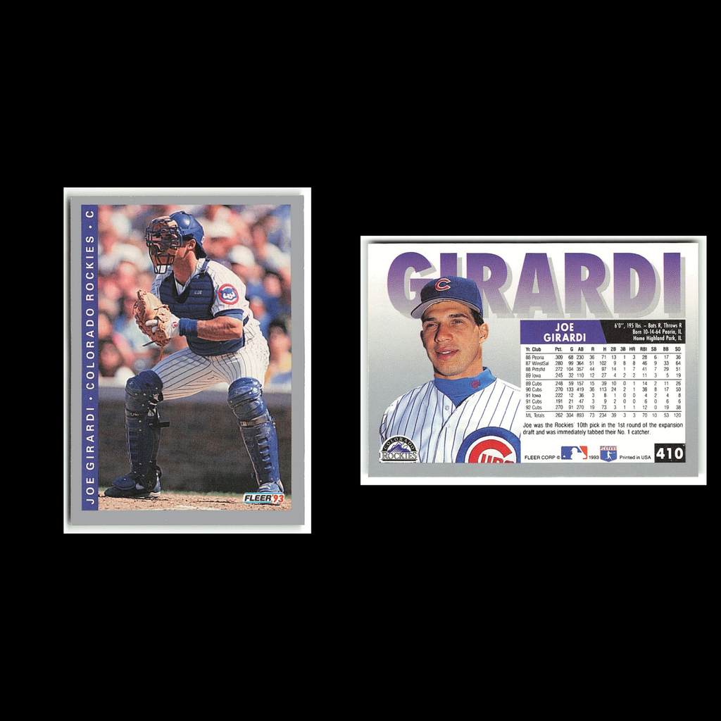 Joe Girardi #410 1993 Fleer Colorado Rockies Baseball Card MLB NM