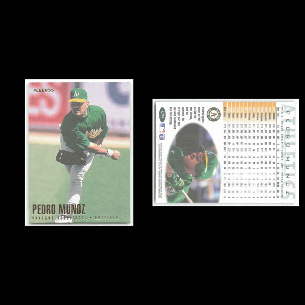 Pedro Munoz #U74 1996 Fleer Update Oakland Athletics Baseball Card MLB NM