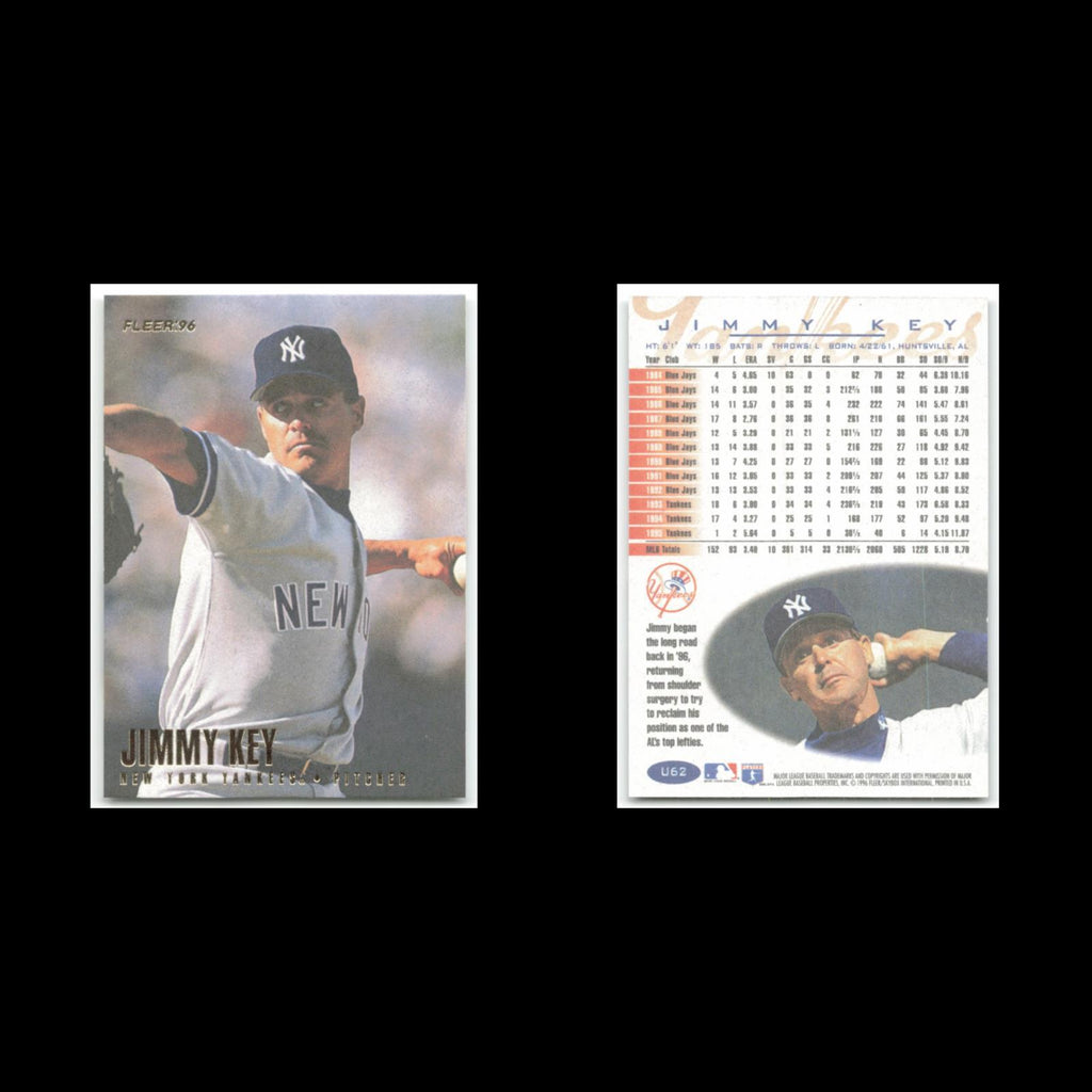 Jimmy Key #U62 1996 Fleer Update New York Yankees Baseball Card MLB NM