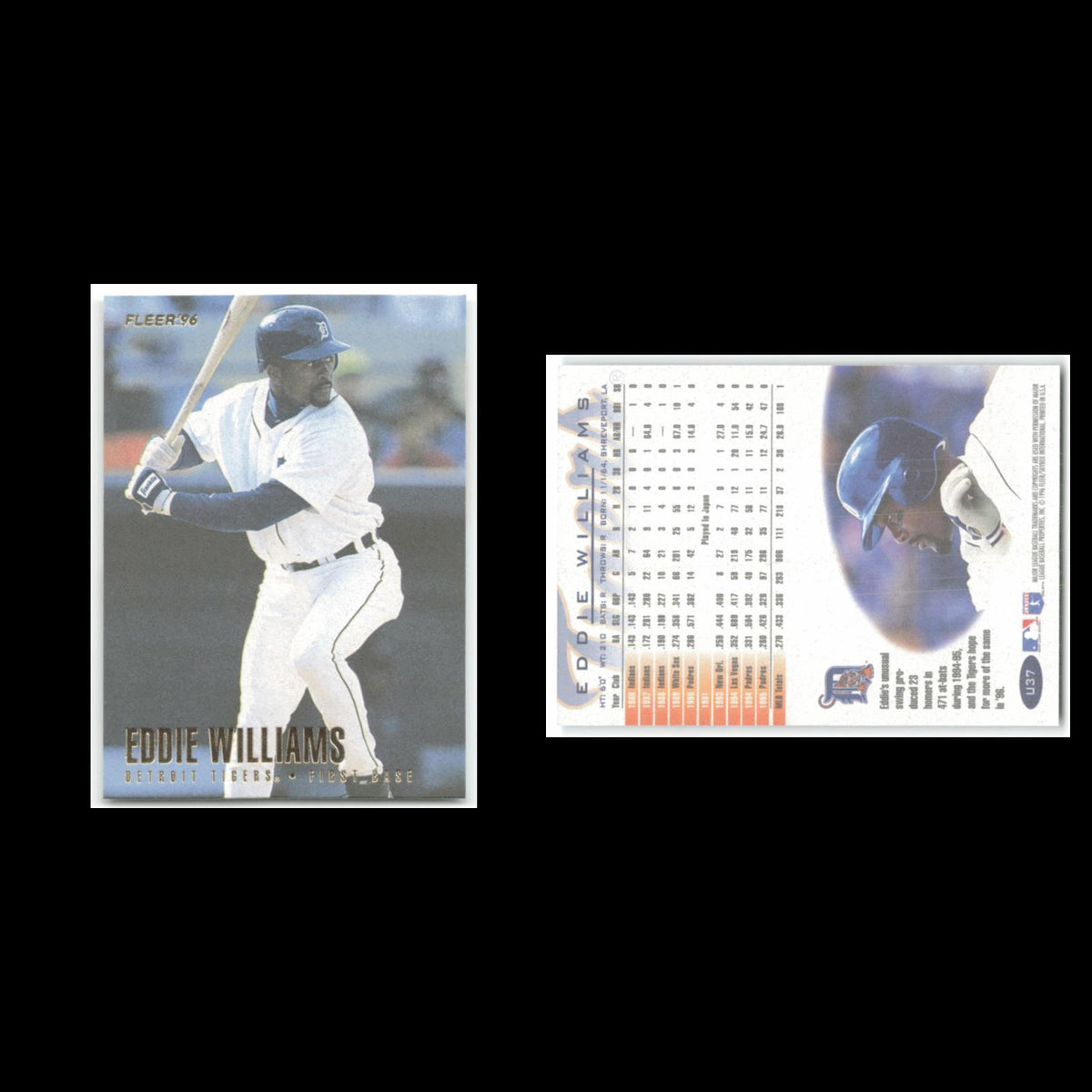 Eddie Williams #U37 1996 Fleer Update Detroit Tigers Baseball Card MLB NM