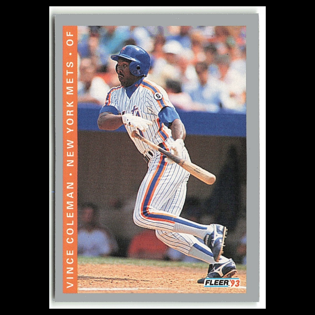 Vince Coleman #467 1993 Fleer New York Mets Baseball Card MLB NM
