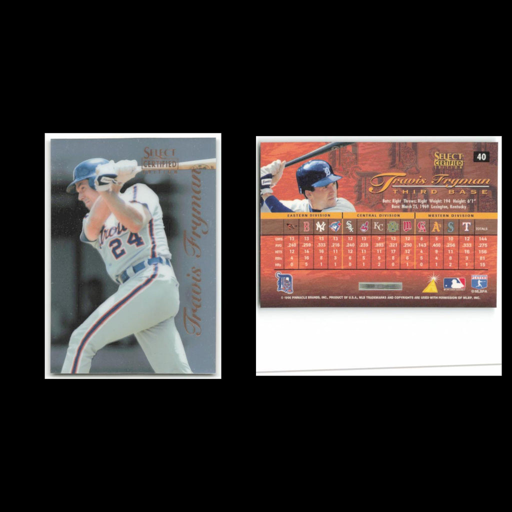 Travis Fryman #40 1996 Select Certified Detroit Tigers Baseball Card MLB NM
