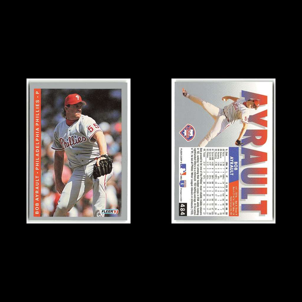 Bob Ayrault #484 1993 Fleer Philadelphia Phillies Baseball Card MLB NM