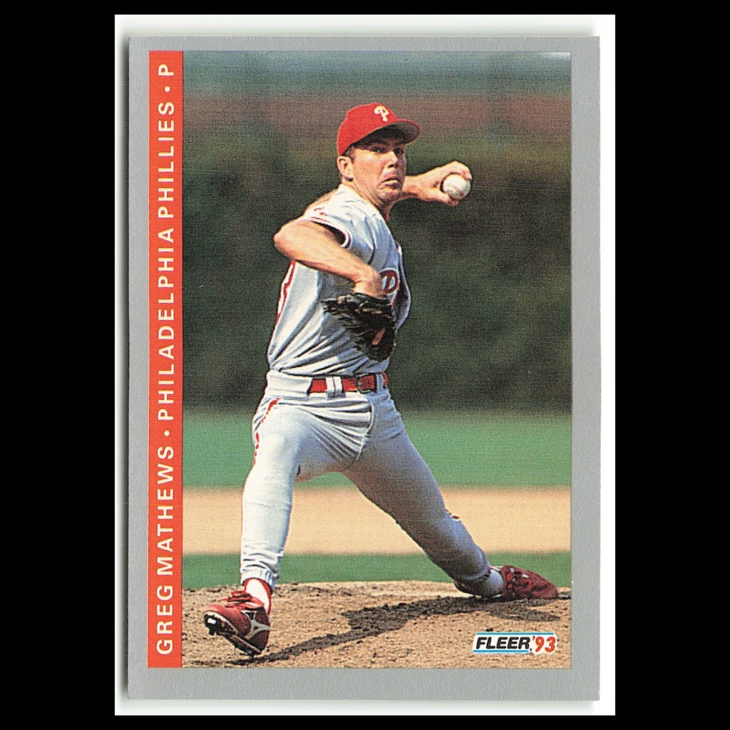 Greg Mathews #495 1993 Fleer Philadelphia Phillies Baseball Card MLB NM