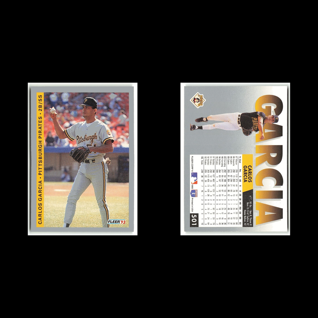 Carlos Garcia #501 1993 Fleer Pittsburgh Pirates Baseball Card MLB NM