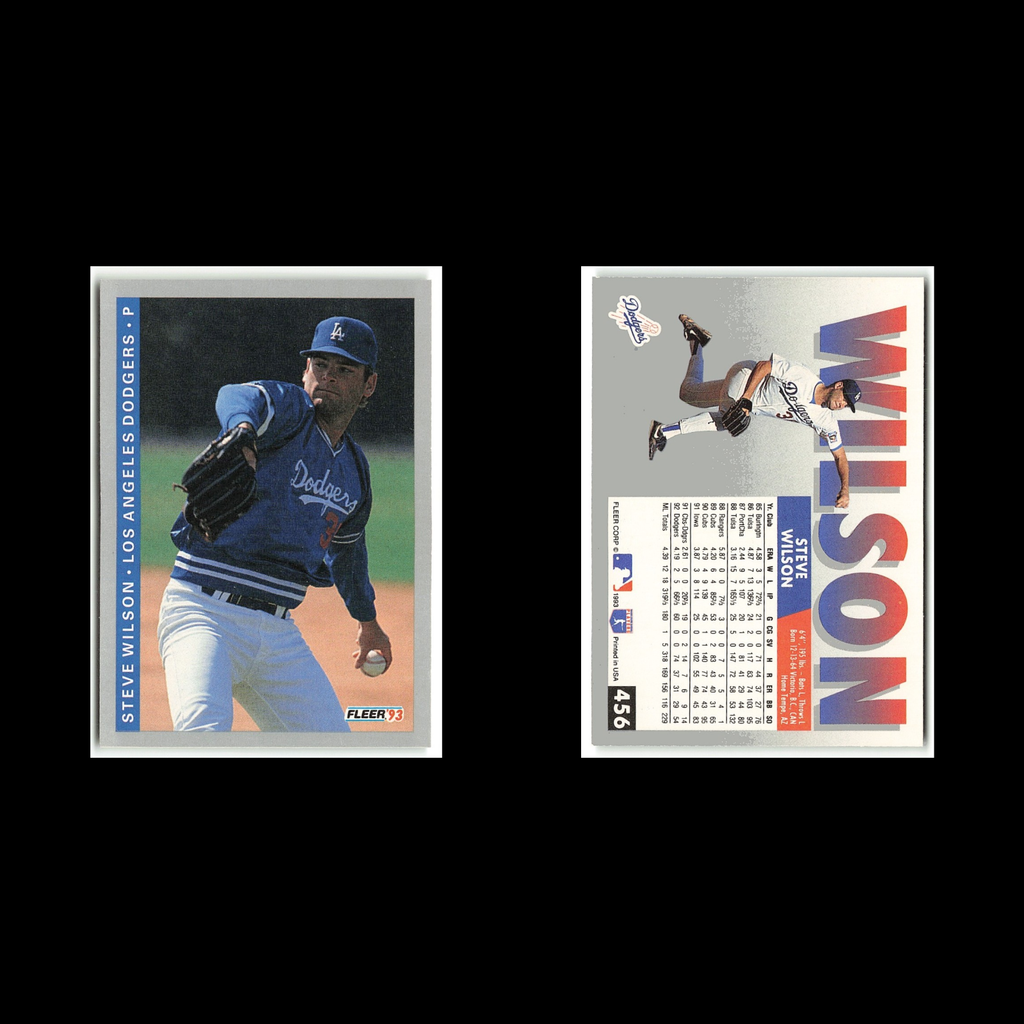 Steve Wilson #456 1993 Fleer Los Angeles Dodgers Baseball Card MLB NM