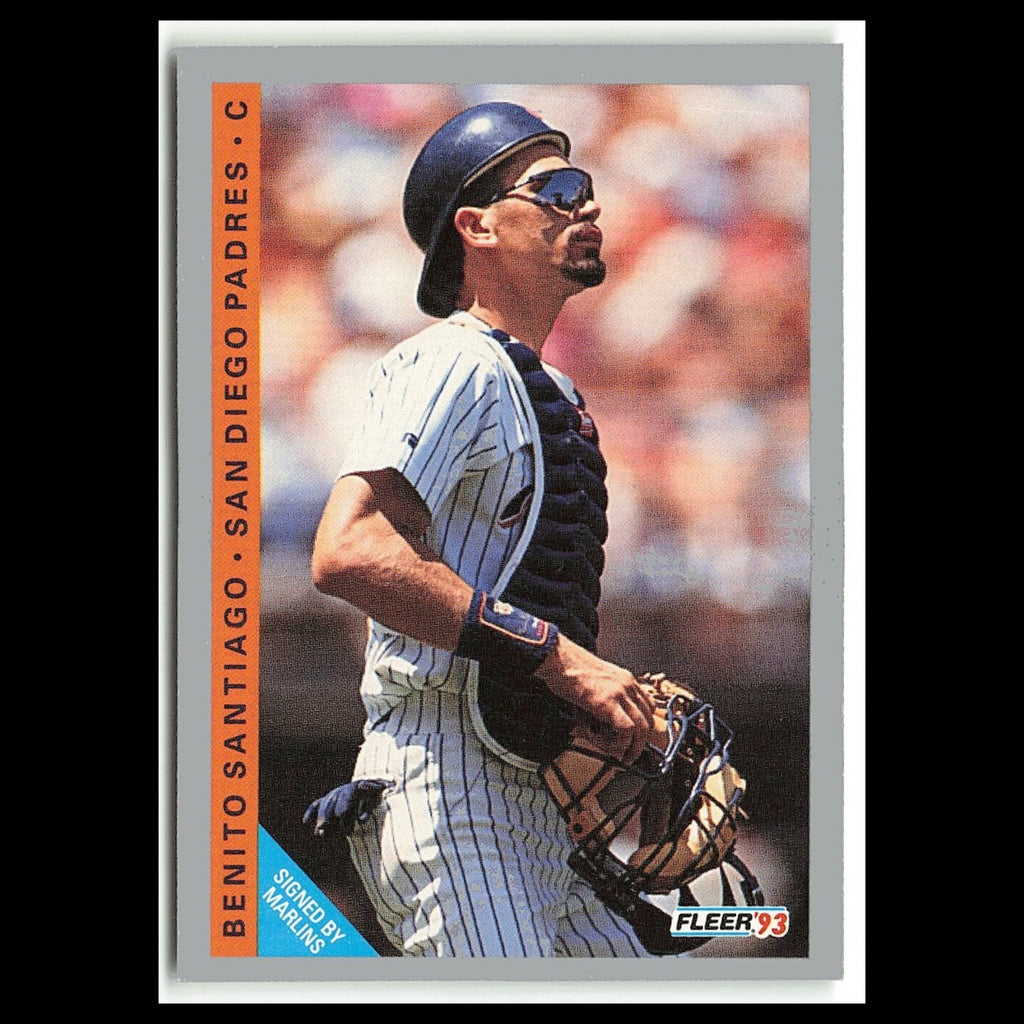 Benito Santiago #523 1993 Fleer San Diego Padres Baseball Card MLB NM