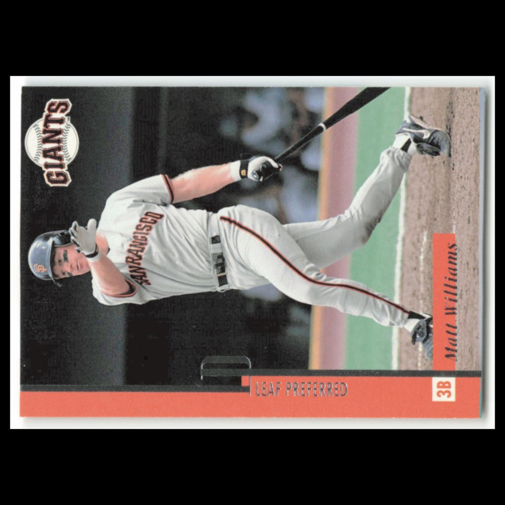 Matt Williams #18 1996 Leaf Preferred San Francisco Giants Baseball Card MLB NM