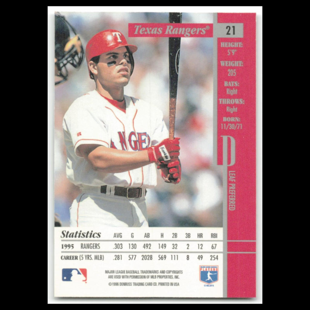 Ivan Rodriguez #21 1996 Leaf Preferred Texas Rangers Baseball Card MLB NM