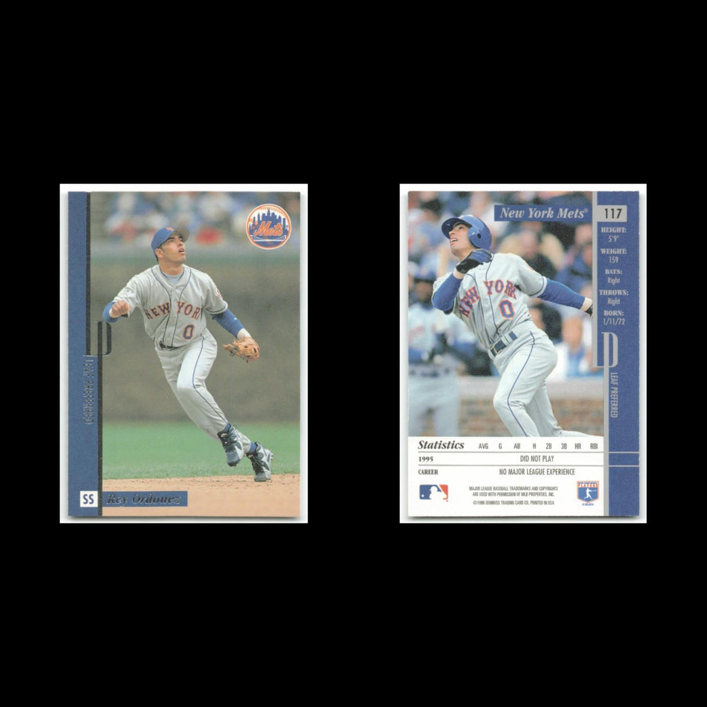 Rey Ordonez #117 1996 Leaf Preferred New York Mets Baseball Card MLB NM