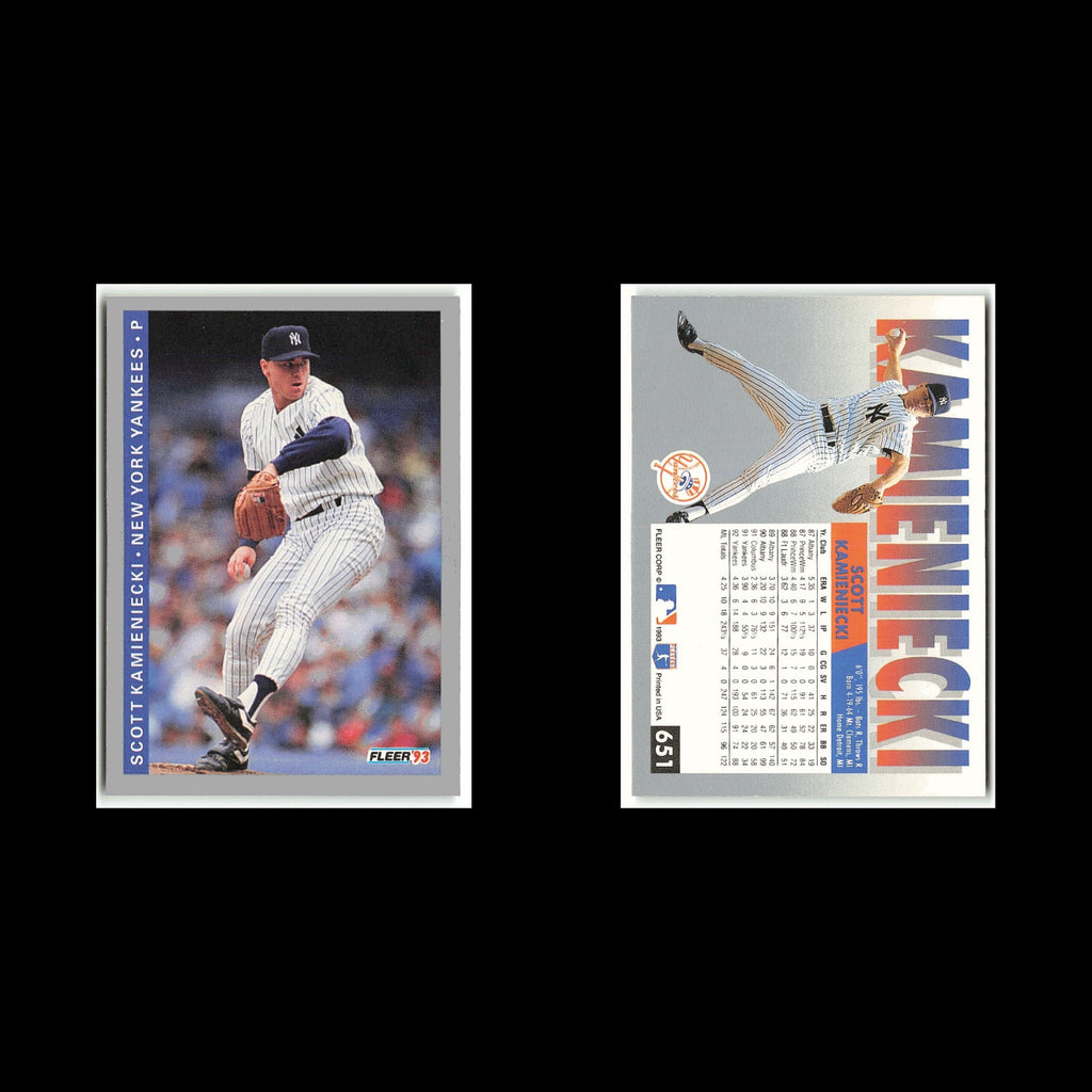 Scott Kamieniecki #651 1993 Fleer New York Yankees Baseball Card MLB NM