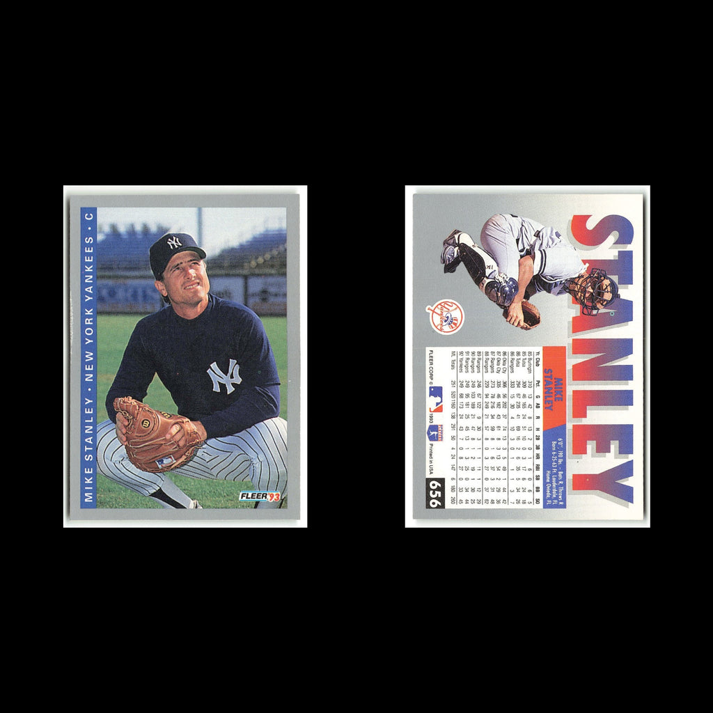 Mike Stanley #656 1993 Fleer New York Yankees Baseball Card MLB NM