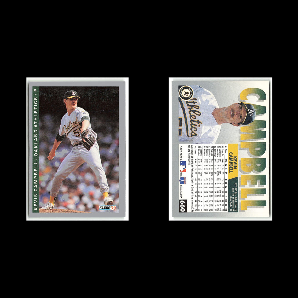 Kevin Campbell #660 1993 Fleer Oakland Athletics Baseball Card MLB NM