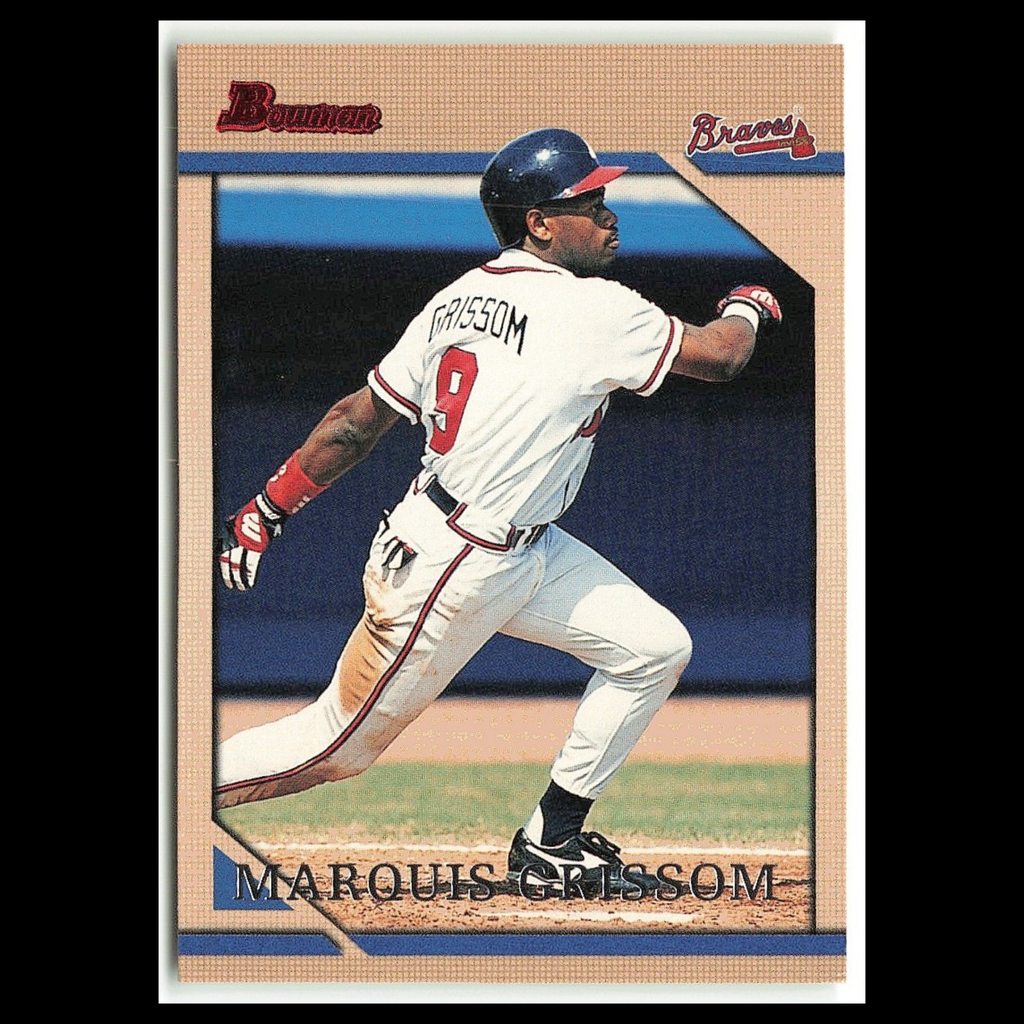 Marquis Grissom #102 1996 Bowman Atlanta Braves Baseball Card MLB NM