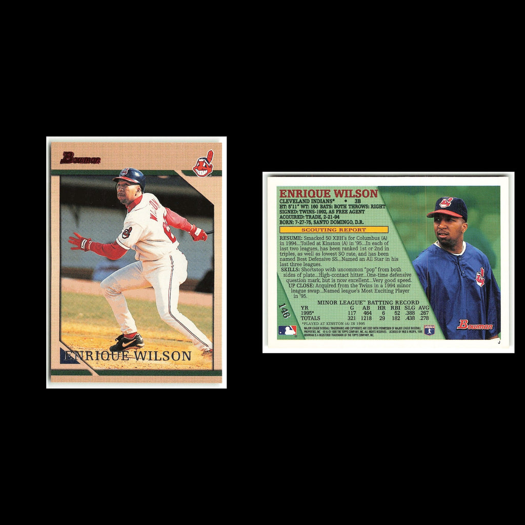 Enrique Wilson Rookie #146 1996 Bowman Cleveland Indians Baseball Card MLB NM