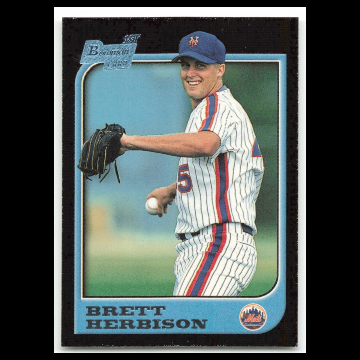Brett Herbison Rookie #408 1997 Bowman New York Mets Baseball Card MLB NM