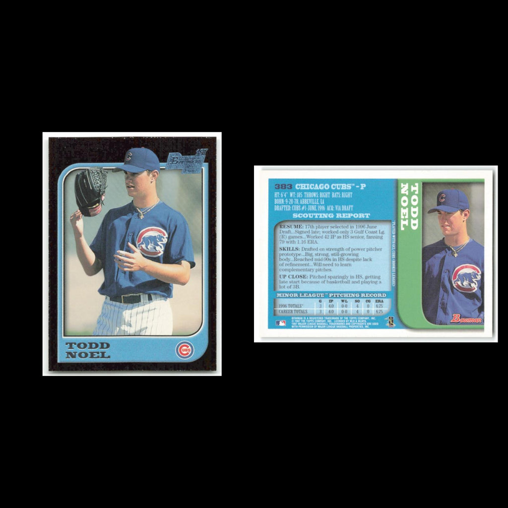 Todd Noel Rookie #383 1997 Bowman Chicago Cubs Baseball Card MLB NM