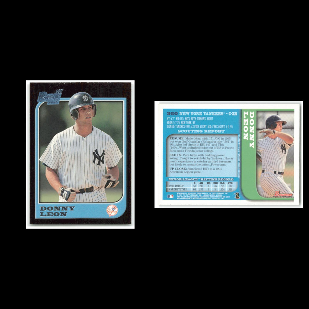 Donny Leon Rookie #360 1997 Bowman New York Yankees Baseball Card MLB NM