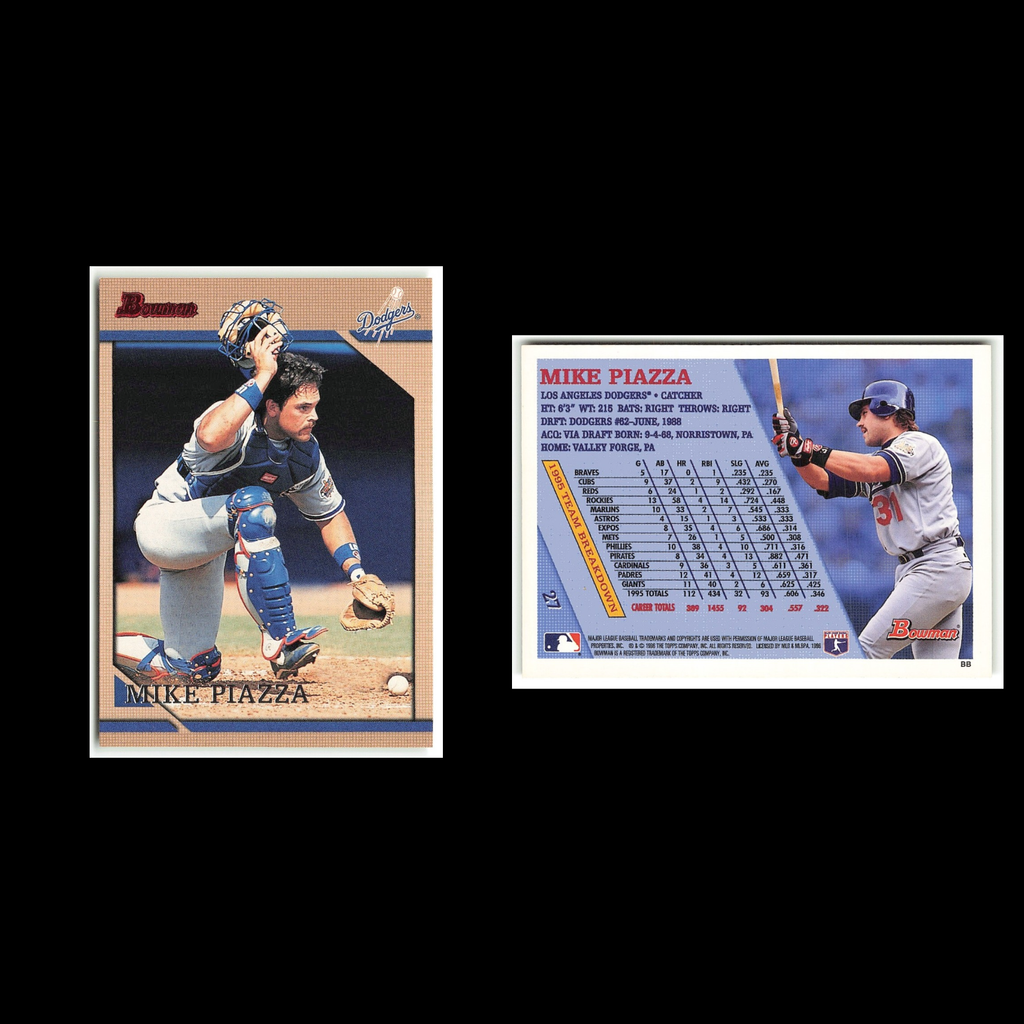 Mike Piazza #27 1996 Bowman Los Angeles Dodgers Baseball Card MLB NM
