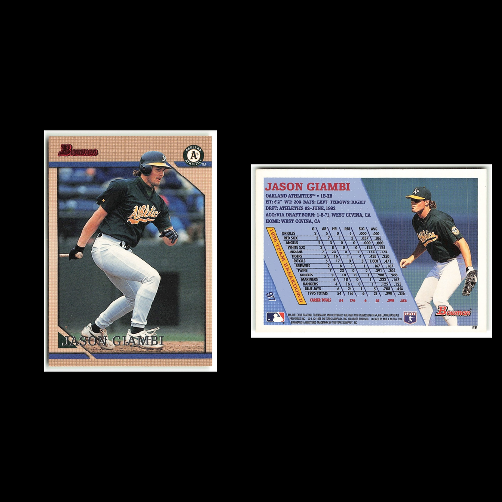 Jason Giambi #97 1996 Bowman Oakland Athletics Baseball Card MLB NM