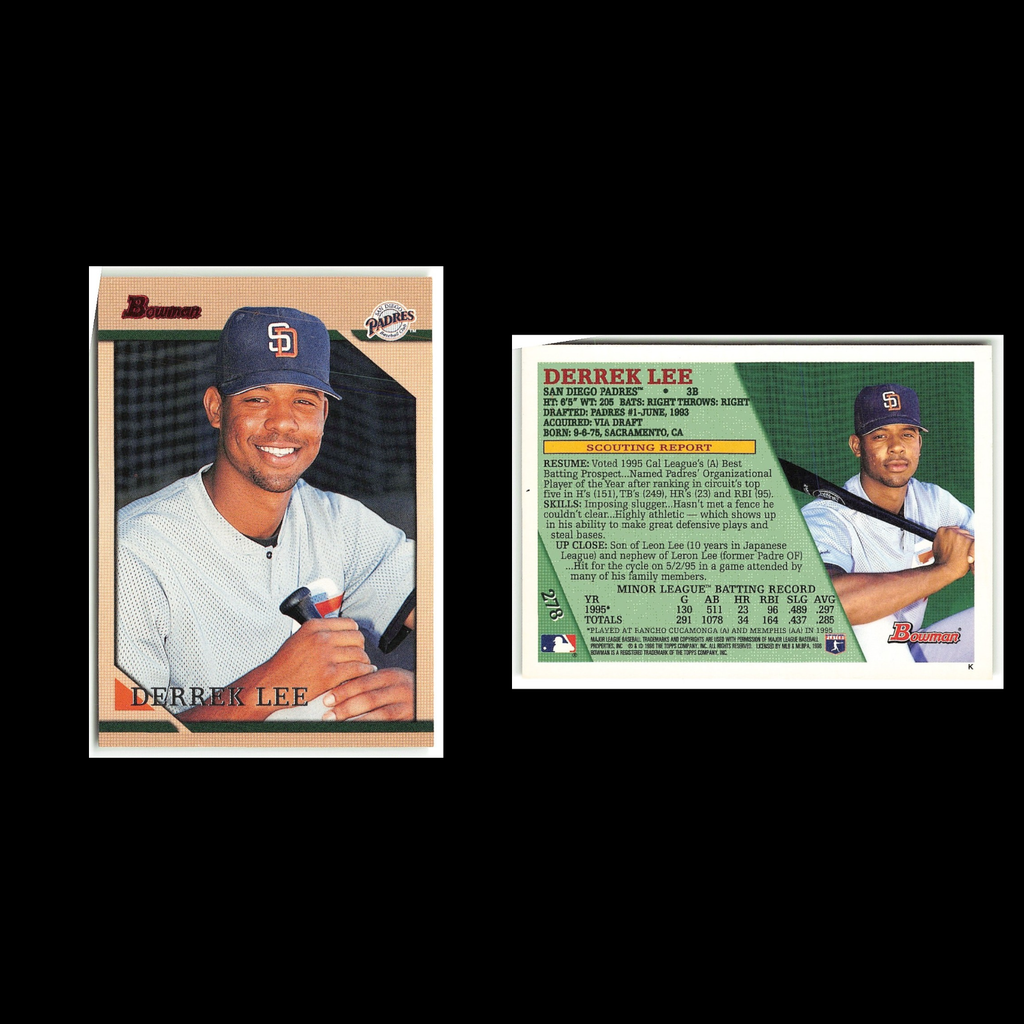 Derrek Lee Rookie #278 1996 Bowman San Diego Padres Baseball Card MLB NM
