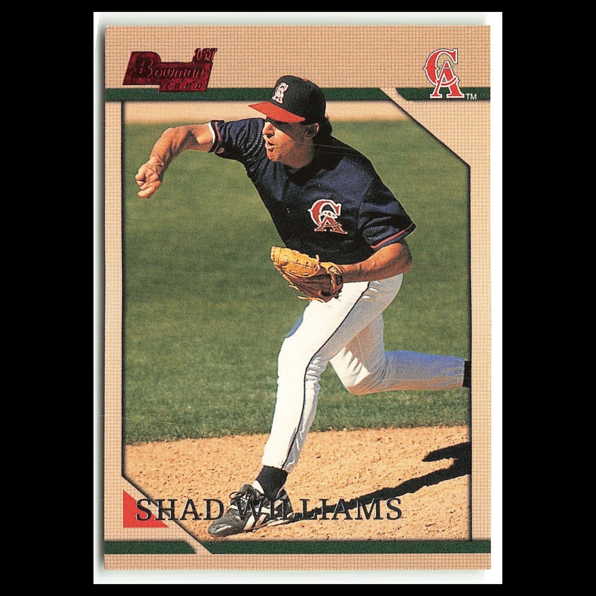 Shad Williams Rookie #282 1996 Bowman California Angels Baseball Card MLB NM