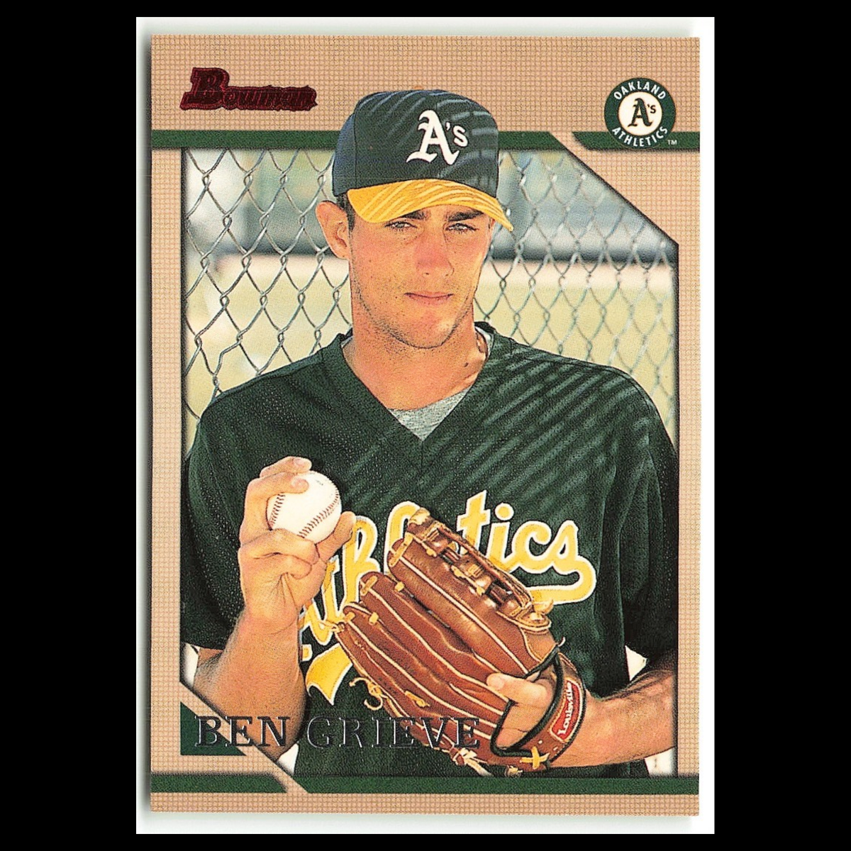 Ben Grieve Rookie #187 1996 Bowman Oakland Athletics Baseball Card MLB NM