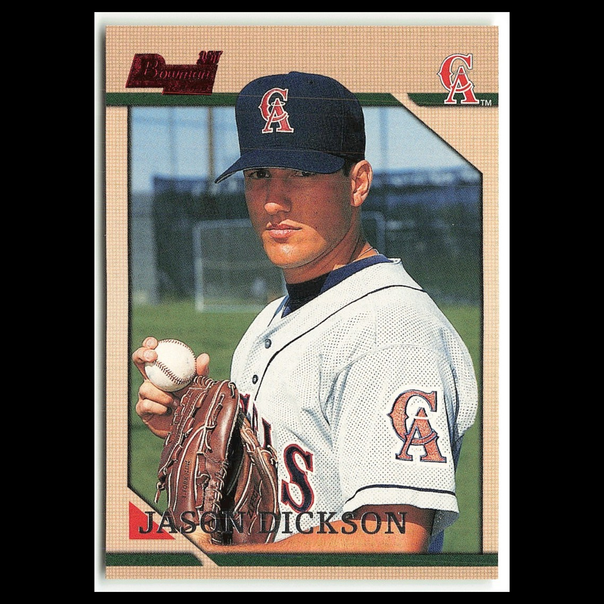 Jason Dickson Rookie #219 1996 Bowman California Angels Baseball Card MLB NM