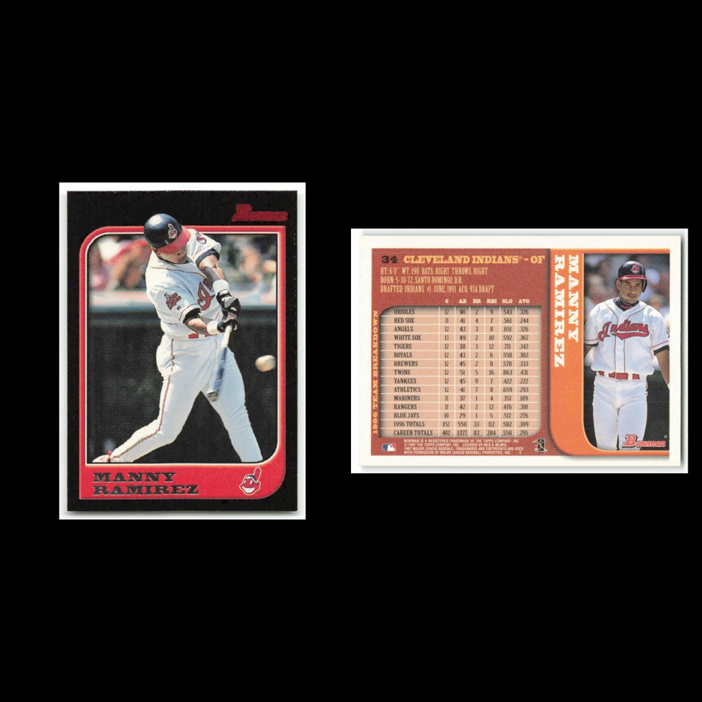Manny Ramirez #34 1997 Bowman Cleveland Indians Baseball Card MLB NM
