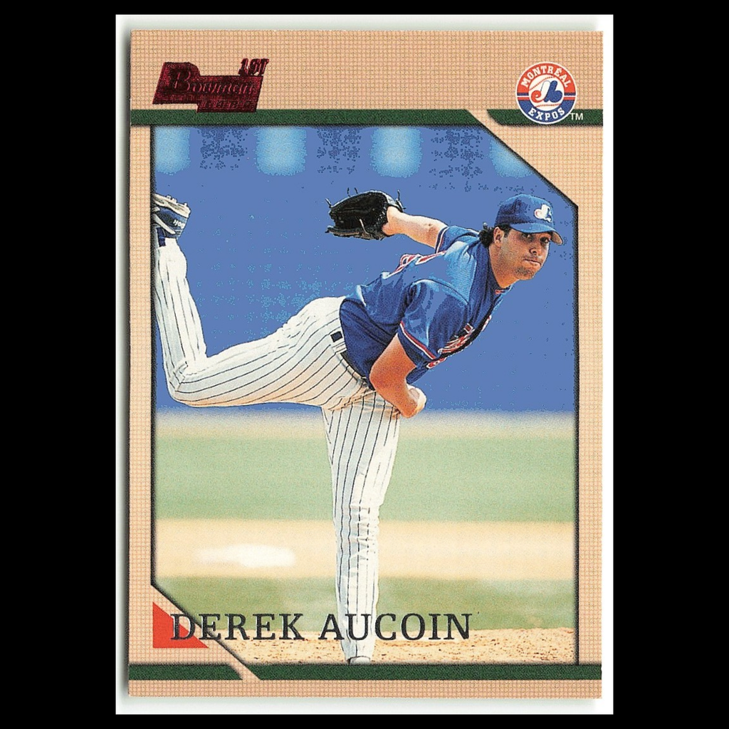 Derek Aucoin Rookie #356 1996 Bowman Montreal Expos Baseball Card MLB NM