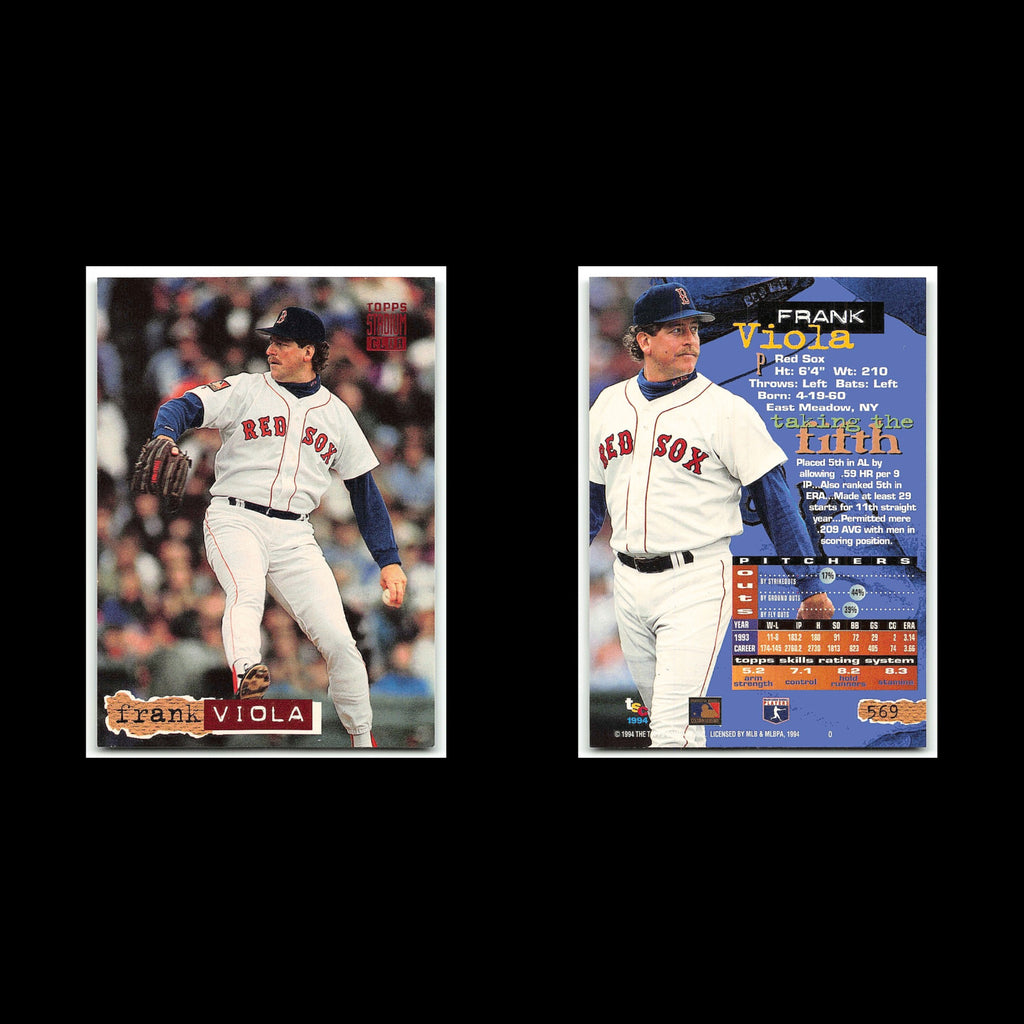 Frank Viola #569 1994 Topps Stadium Club Boston Red Sox Baseball Card MLB NM
